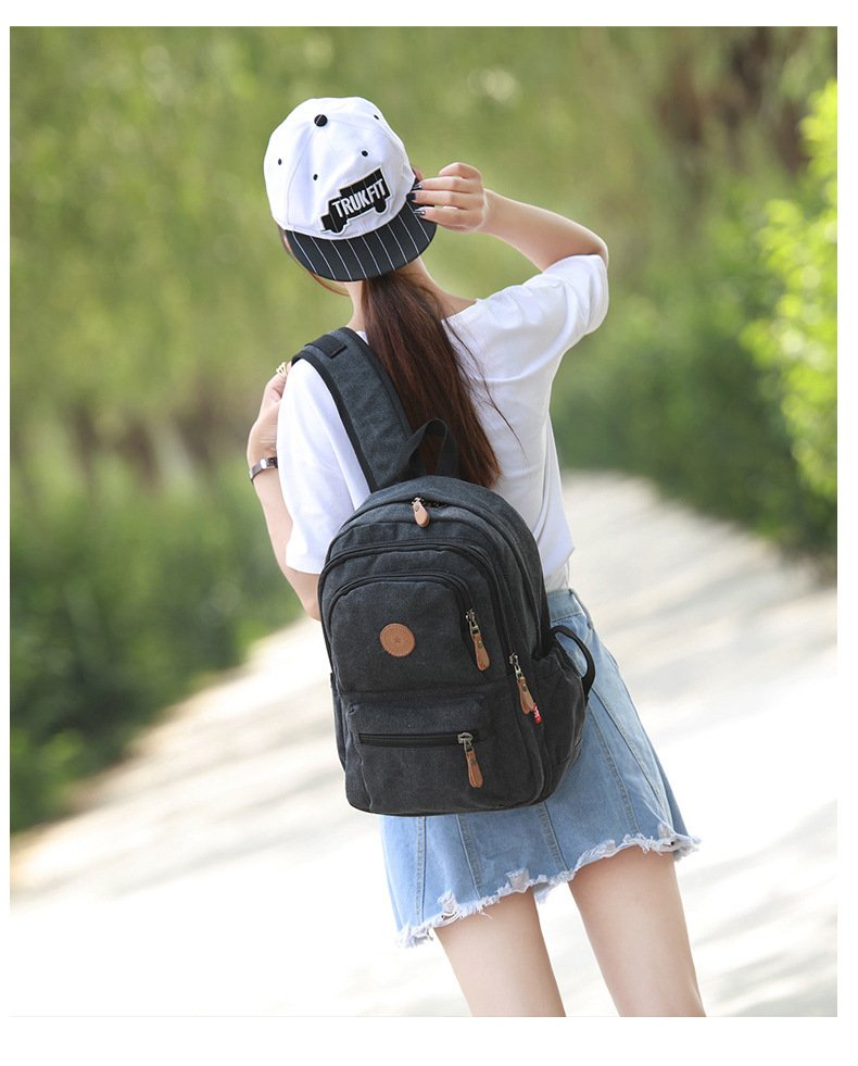 Casual Canvas Backpack - Image 8