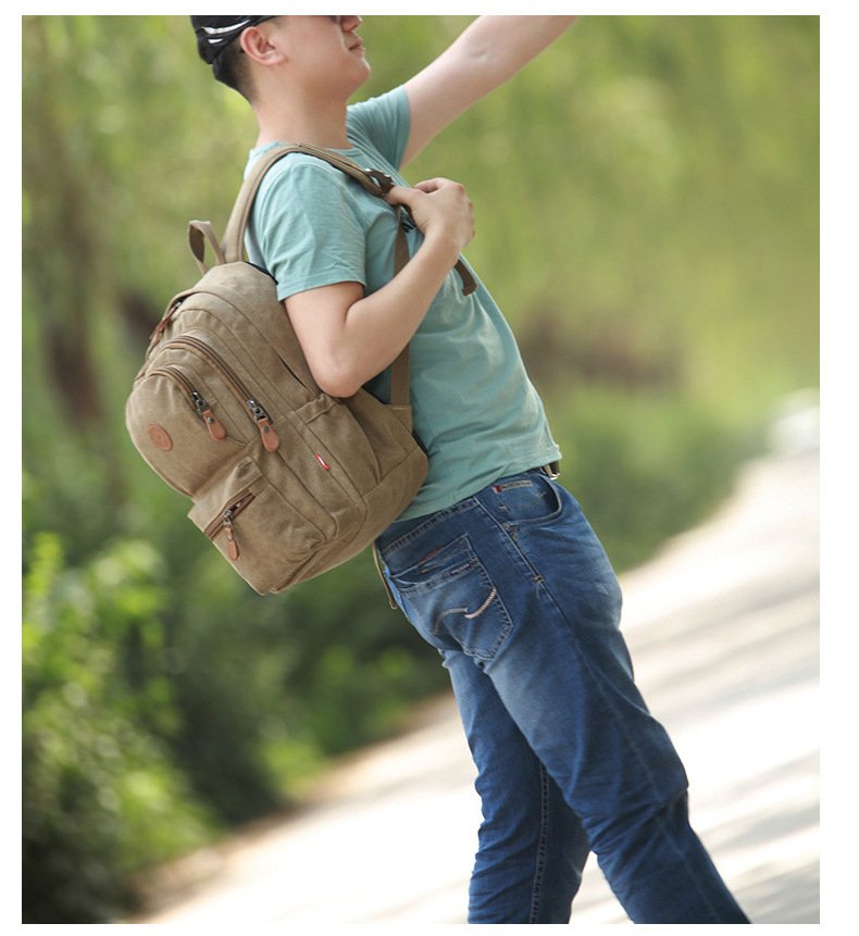Casual Canvas Backpack - Image 9