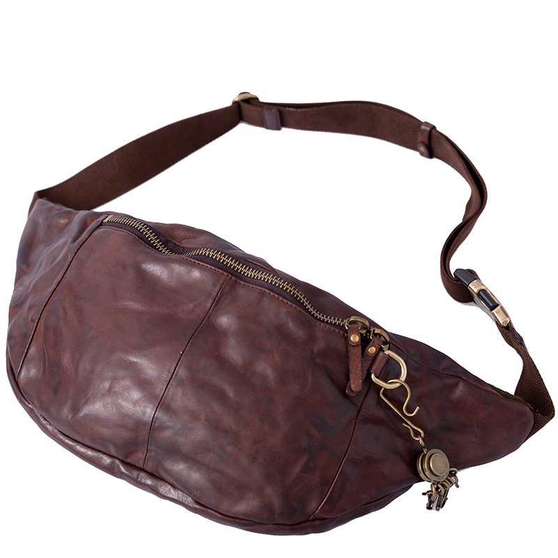 Men's Head Leather Shoulder Bag - Image 6